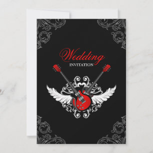Rock and roll que Wedding o convite