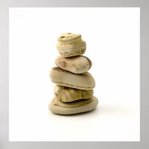 Rock Balancing Zen Art Poster
