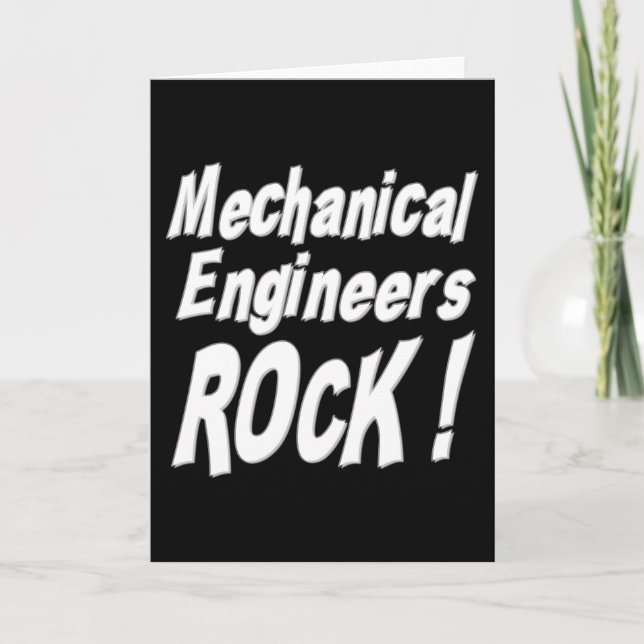 Rock de Engenheiros Mecânicos! Cartão (Frente)