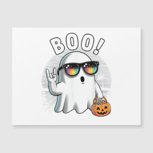 Rock Ghost Retro Halloween Pumpkin Funny Boo