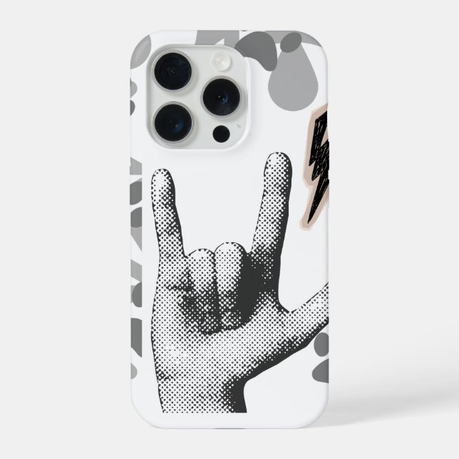 Rock Hand Lightning Vintage Style (Verso)