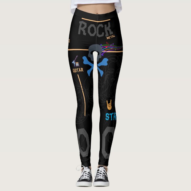 Rock Leggings Rock Metal Dumotar GUITAR (Frente)