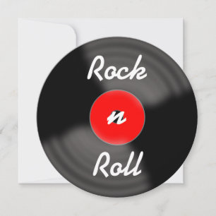 Rock n Roll - Convites para Registro de Aniversári