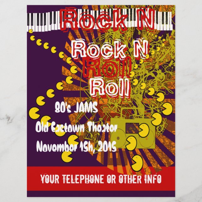 Rock N Roll Flyer 80s Jam (Frente)