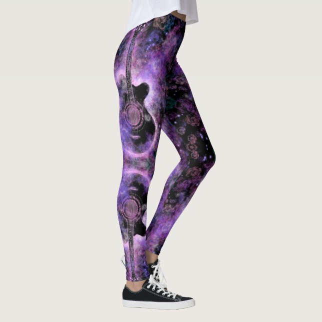 Rock N Roll Guitar Leggings - Rock Music (Direita)