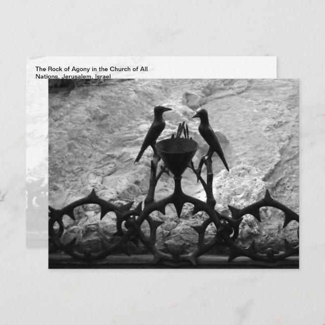 Rock of Agony, Jerusalem, Israel - Cartão postal B (Frente/Verso)
