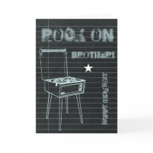 Rock on Brother! Feliz cartão de aniversário