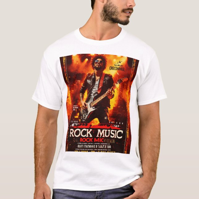 Rock On: Camisetas em negrito para verdadeiros ama (Frente)