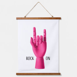 Rock On. Tapeçaria de Parede de Madeira