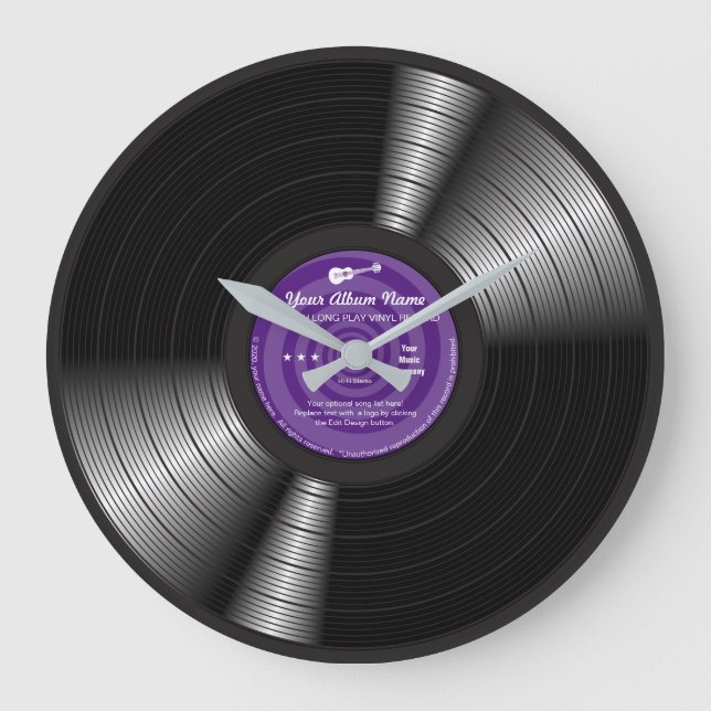 Rock Personalizado ao redor do relógio LP (Frente)