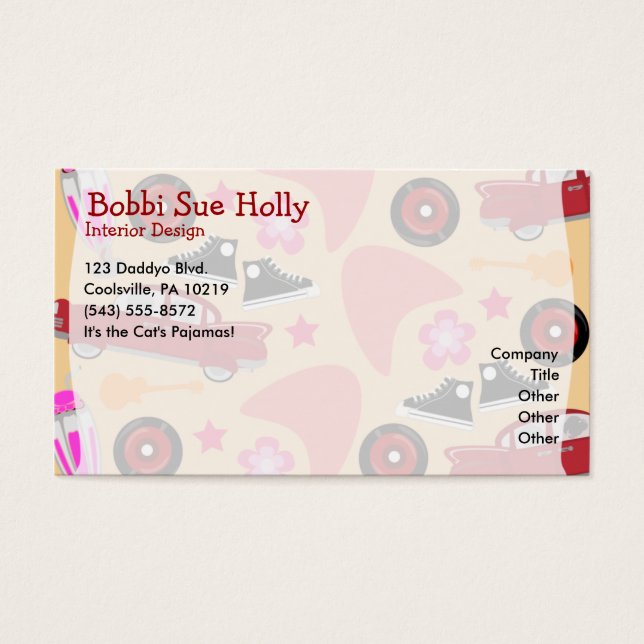 Rock Roll Pink Anos 50 Divertimento Tempo Feliz Pa (Frente)