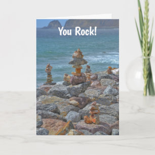 Rock You Rocks Beach - Cartão de aniversário diver