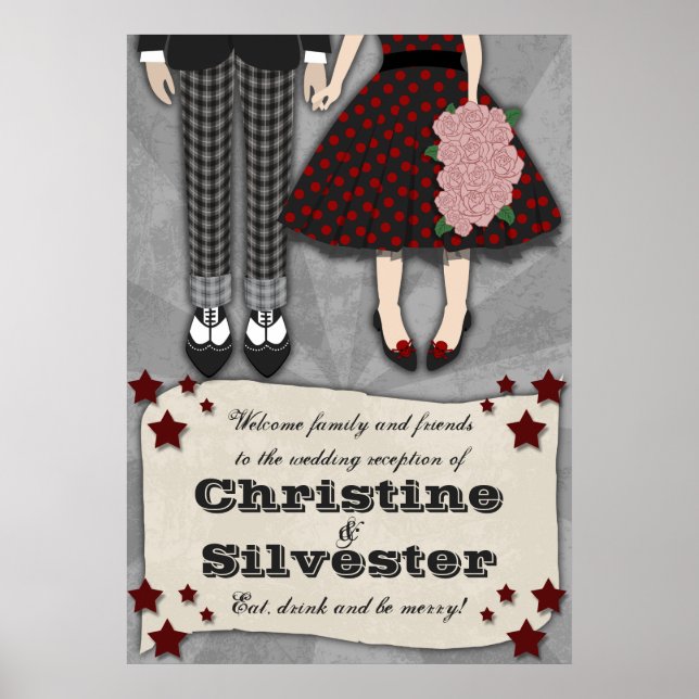 Rockabilly Wedding, recepção poster (Frente)