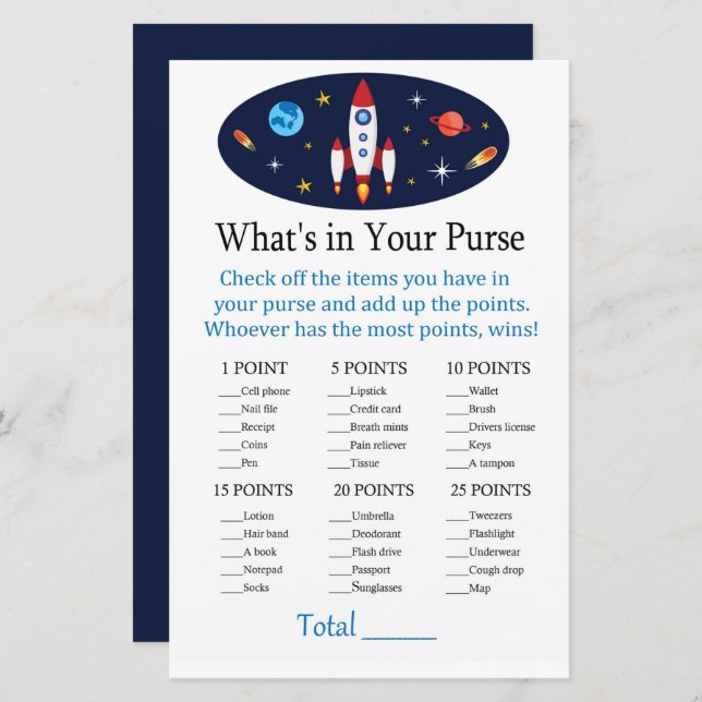 Rocket O que há no seu jogo de bolsa (Frente/Verso)