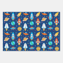 Rockets espaciais Estrelas Cometas Planetas Azul