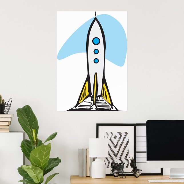 Rocketship Ready for Launch Poster (Criador carregado)