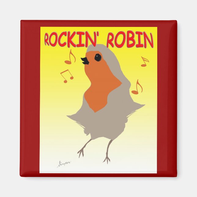 Rockin Robin Imã de geladeira (Frente)