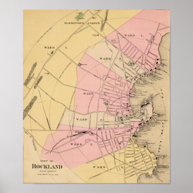 Rockland, Poster Maine 1885 (Frente)