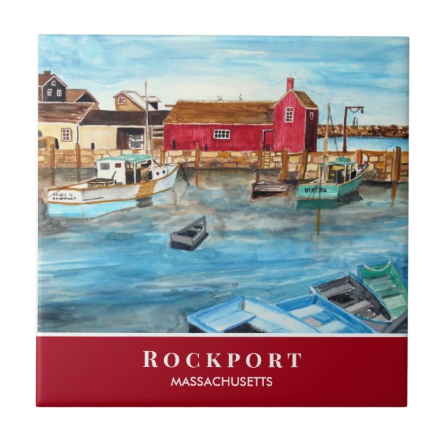 Rockport Harbor Massachusetts New England EUA (Frente)