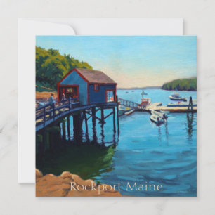 Rockport Maine Harbor Cênico com Barcos