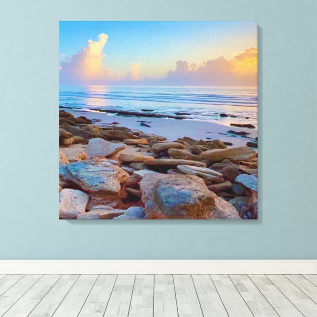 Rocky Coast shore Ocean Canvas  (Insitu(piso de madeira))