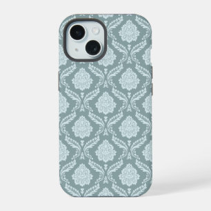 Rococo Damask Rpt Padrão Pato Ovo Azul+Teal