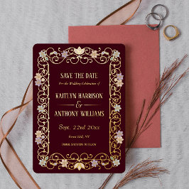 Rococo Revival Elegant Vintage Save The Date