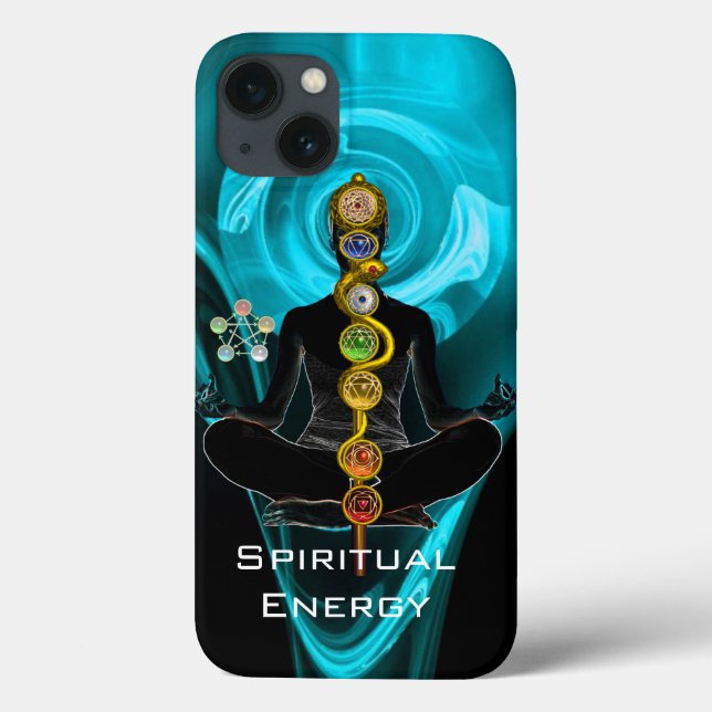 ROD ASCLEPIUS,7 CHAKRAS YOGA LOTUS POSE Blue (Verso)