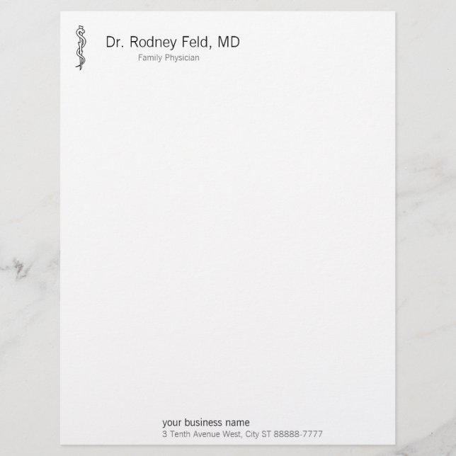 Rod de Asclepius [símbolo médico] (Frente)