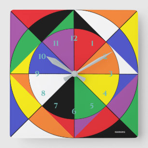 Roda colorida HAMbWG - Relógio de parede