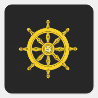 Roda da etiqueta de Dharma - preto