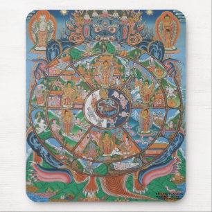 Roda da mandala Mousepad da vida