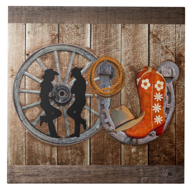 Roda de Ferradura do Cowboy Ocidental (Frente)