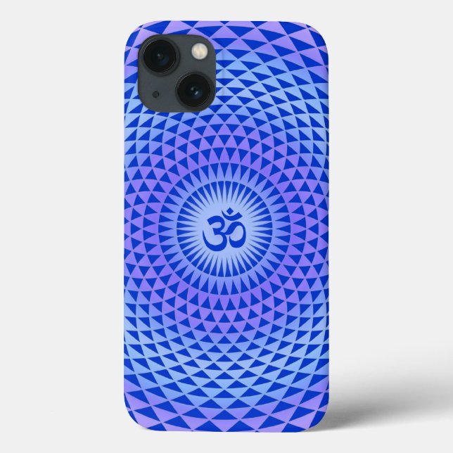 Roda de meditação da flor de Lótus Roxo OM (Verso)