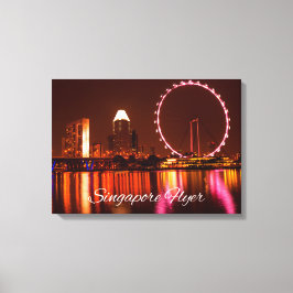 Roda De Voo De Cingapura À Noite Com Canvas Skylin