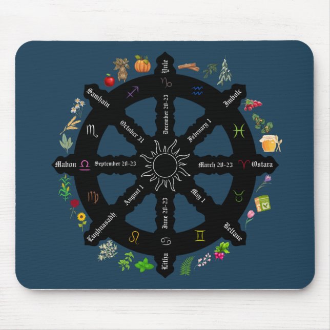 Roda do Ano Sabbat Mousepad (Frente)