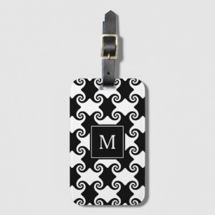 Roda Formas Celtas como a Etiqueta de Bagagem Mono