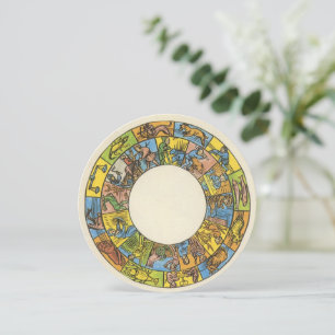 Roda Zodiacal Astrológica Celestial Vintage