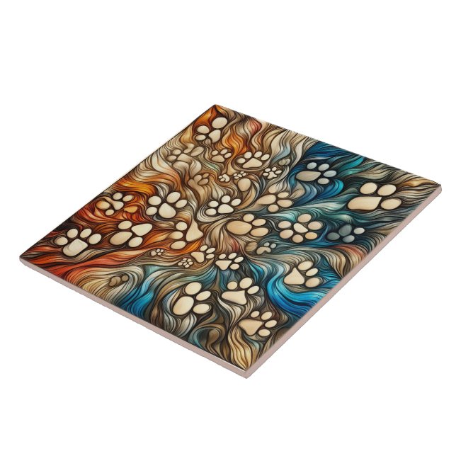 Rode a impressão falsa da pata canina ausente e cô (Lateral)