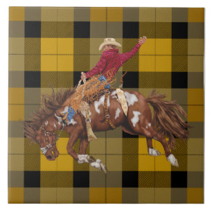 Rodeo Cowboy Bronco Comprando Na Xadrez