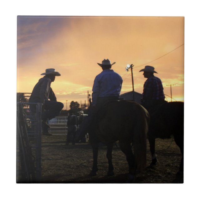 Rodeo Cowboys Esperando Para Correr (Frente)