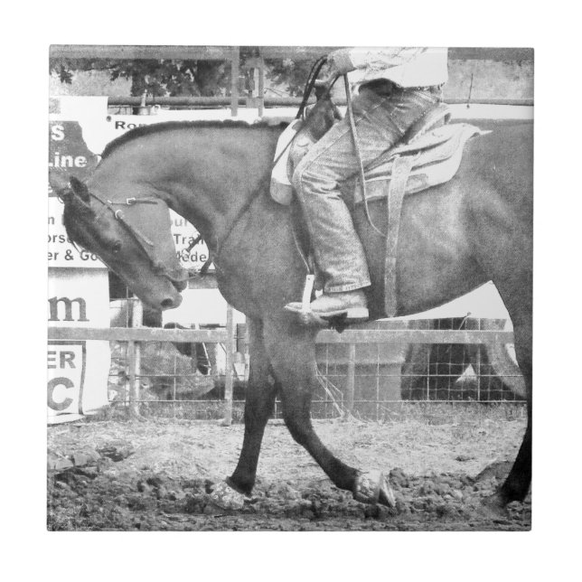 Rodeo Horse Quente Preto e Branco (Frente)