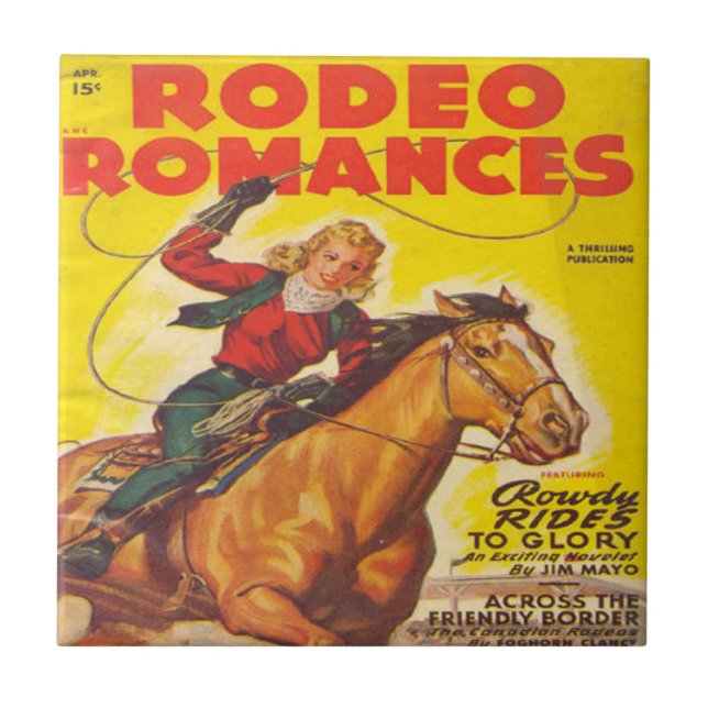 Rodeo Rodeo-Cowgirl Ocidental Roping Rodeo Romance (Frente)