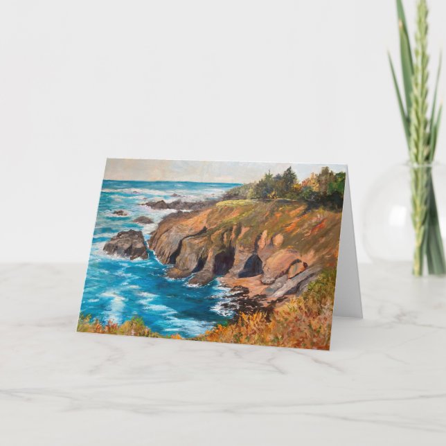 Rodovia Costeira no Cartão de Saudação Garrapata (Frente)