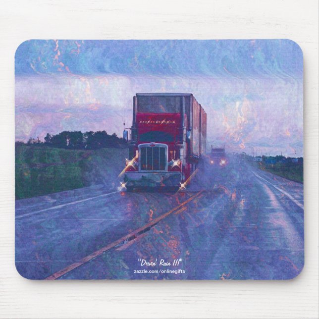 Rodovia Vermelha Dirigindo no Mousepad de Arte Chu (Frente)