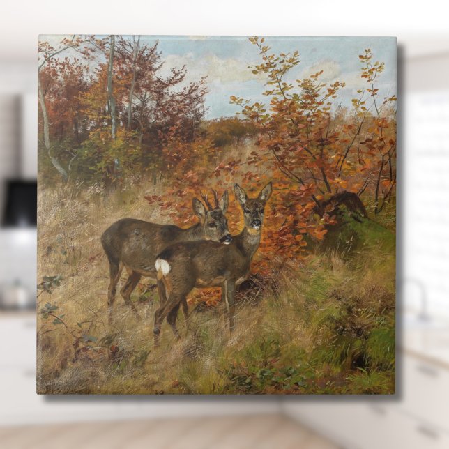 Roe Deer com o Autumn Deixa a Vintage (Criador carregado)