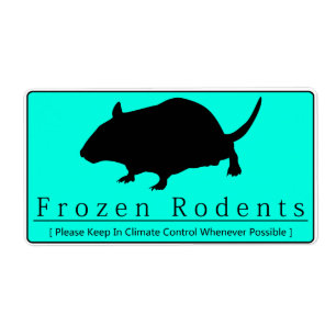 Roedores congelados - etiqueta azul