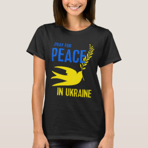Rola Azul Amarela Reze pela Paz Ucrânia Camiseta U