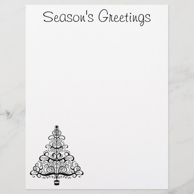 Rolagem Vitoriana Decorativa da Árvore natais vint (Frente)