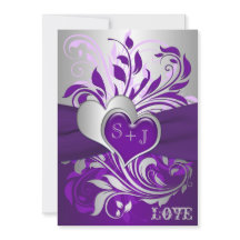 Rolamentos de Prata Roxo, Convite para Casamento d